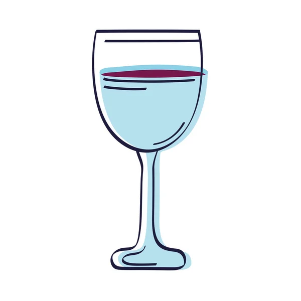 Wine cup glass — Stock Vector