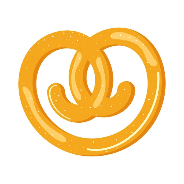 Delicious pretzel icon — Stock Vector