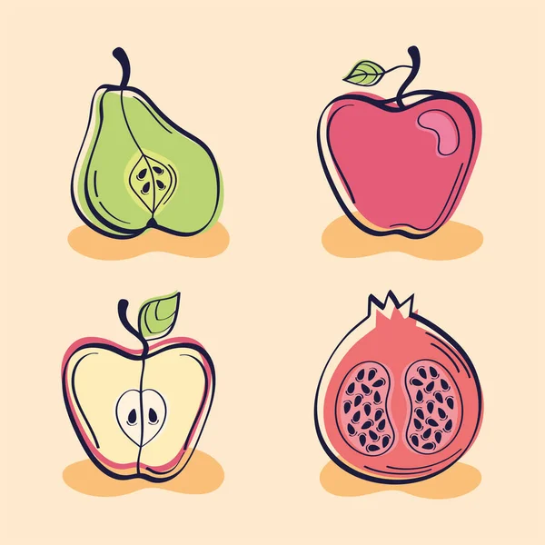 Läckra frukter färska — Stock vektor