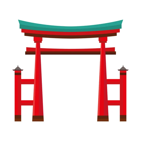 Chinese arch landmark — Stock Vector