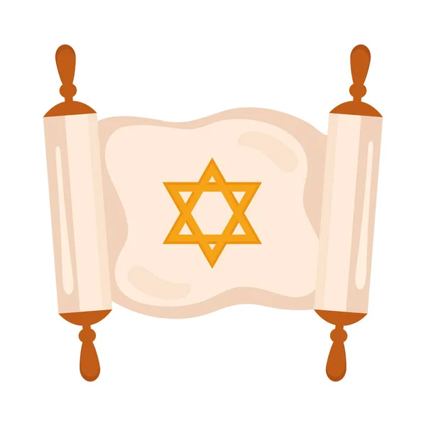 Jewish roll patchment — Stock Vector