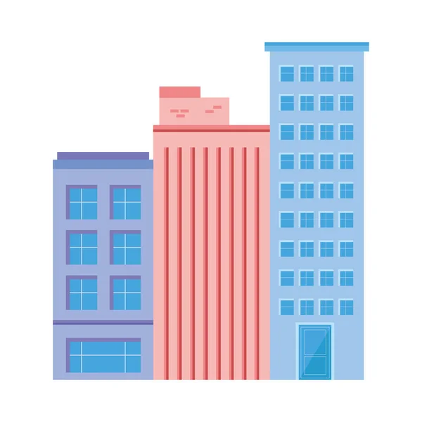 สามตึกในเมือง — ภาพเวกเตอร์สต็อก