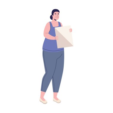 Pankartlı kadın aktivist.