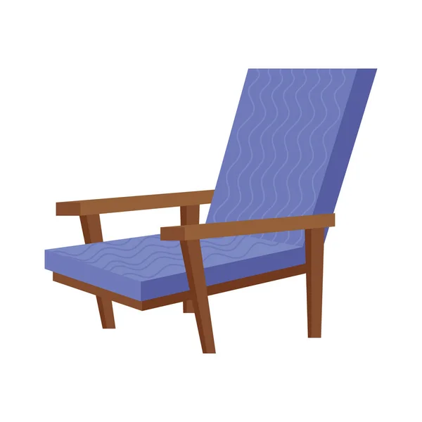 Backyard blue chair — Stock Vector