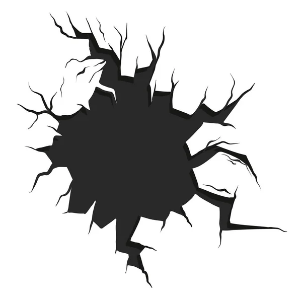 Mur explosif noir — Image vectorielle