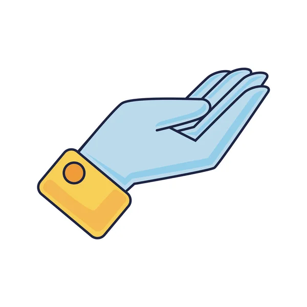Hand lifting emblem — Stock Vector
