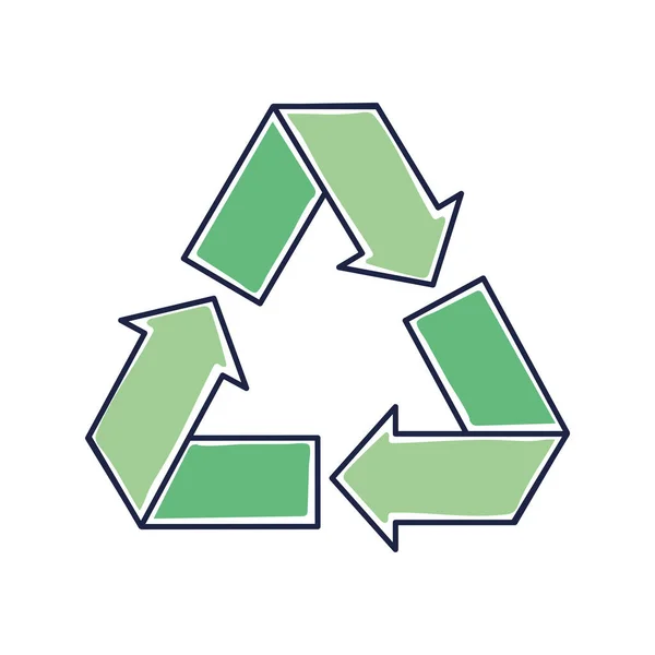 Pfeile recyceln Symbol — Stockvektor