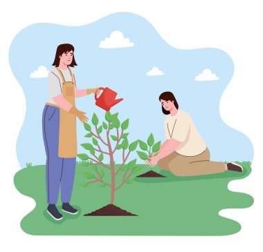 Karakter yerleştiren kızlar