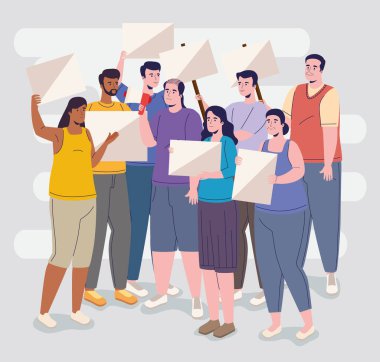 Protesto eden sekiz kişi