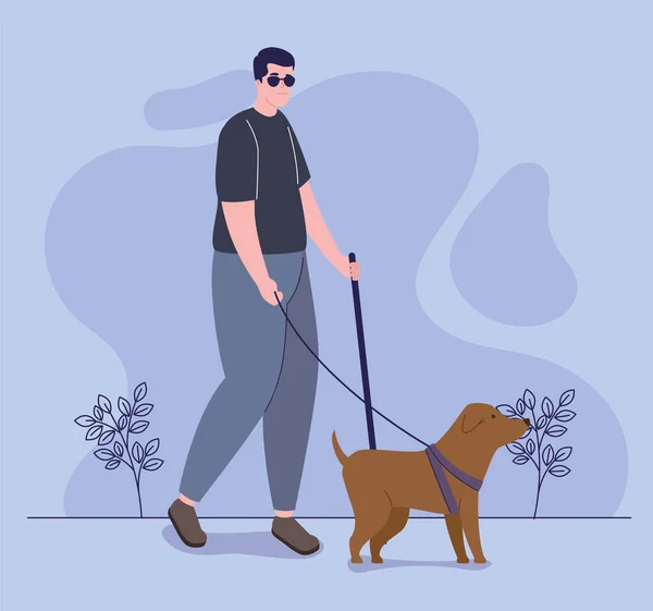 Τυφλός περπάτημα — Διανυσματικό Αρχείο