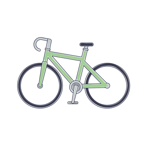 녹색 자전거 아이콘 — 스톡 벡터