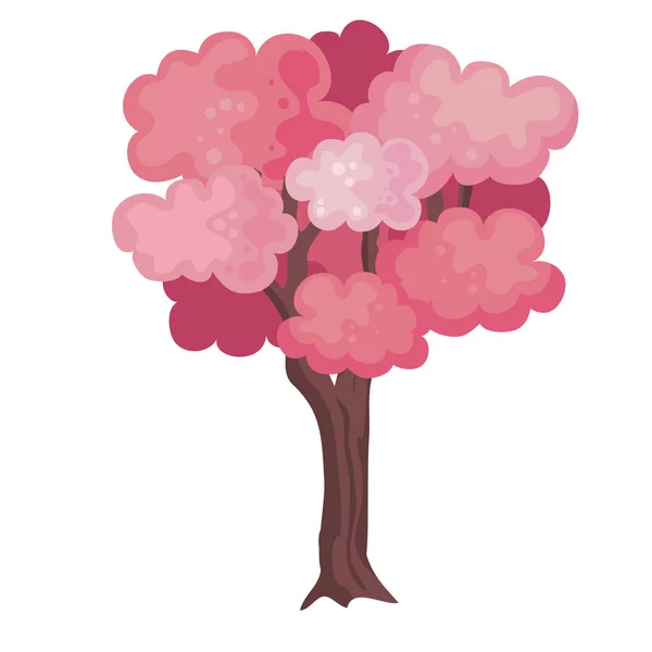 Różowy kolor drzewa — Wektor stockowy