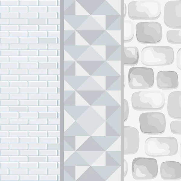 Trois murs de briques milieux — Image vectorielle