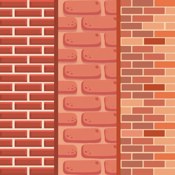 Tre orange väggar bakgrunder — Stock vektor