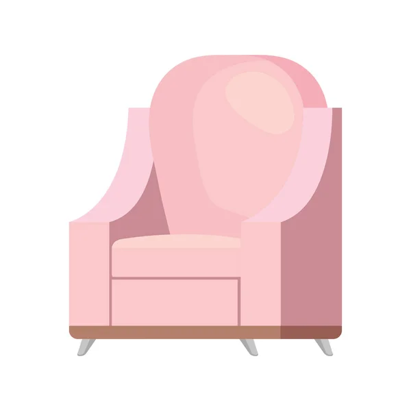 Pink sofa comfortable — Stock Vector