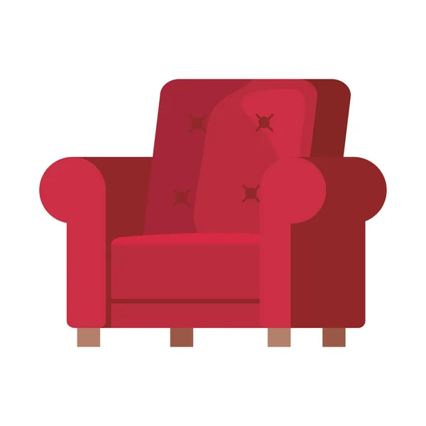 Rotes Sofa bequem — Stockvektor