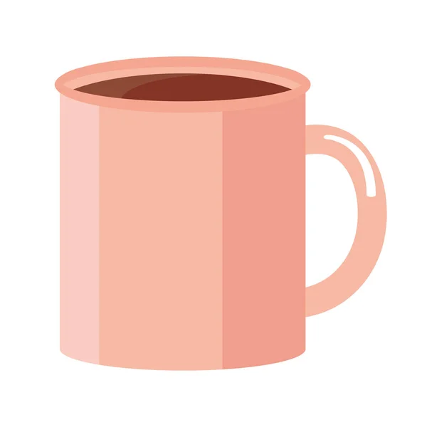 Pink ceramic cup — Stock Vector