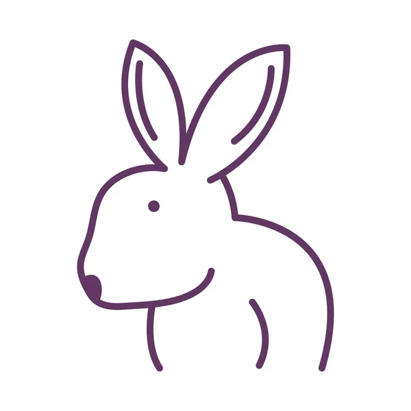 Lapin animal de compagnie style ligne — Image vectorielle