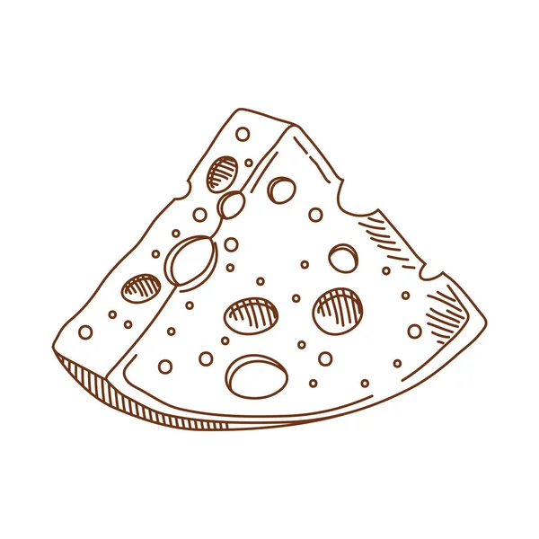 Skiss över ostsnacks — Stock vektor