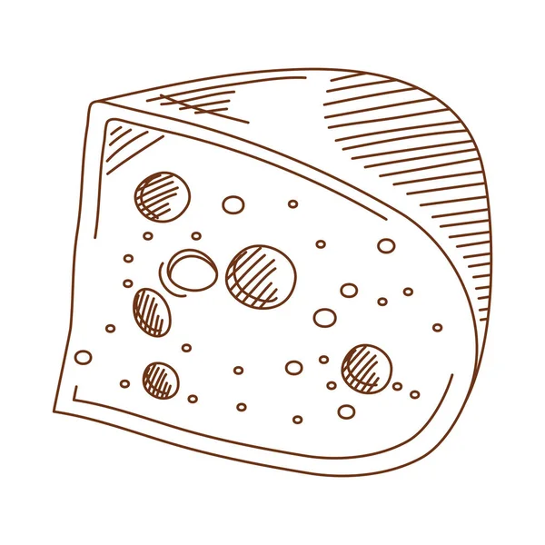 Esboço de biscoito de queijo — Vetor de Stock