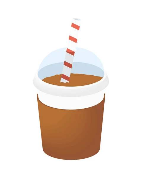 Iced coffee take way — Stock Vector