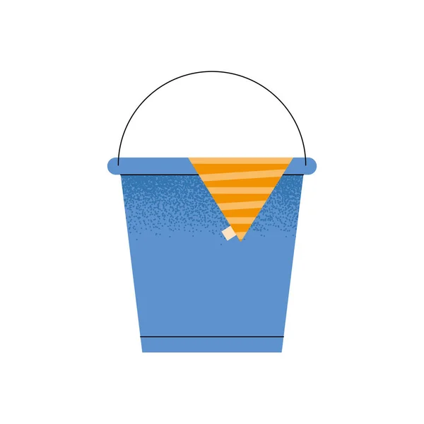 Blue household bucket — Stock Vector