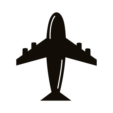 Uçak yolculuğu silueti