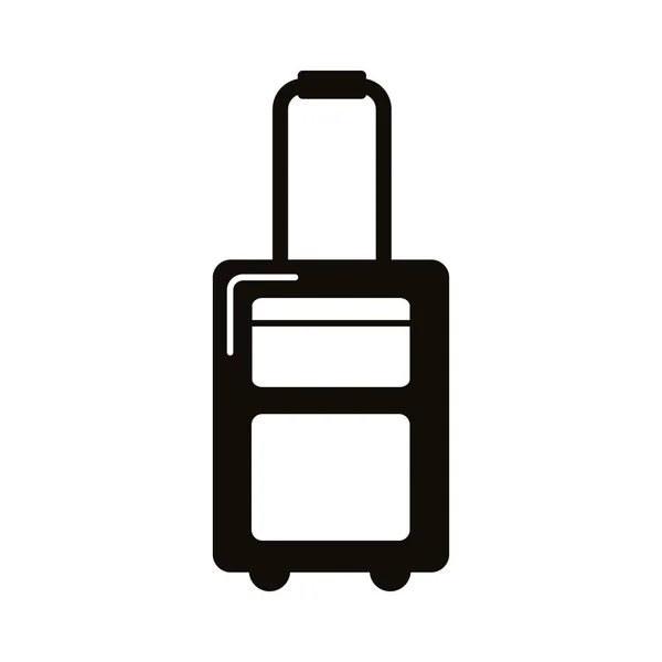 黑色行李箱轮廓 — 图库矢量图片
