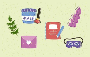 beş kişisel bakım simgesi