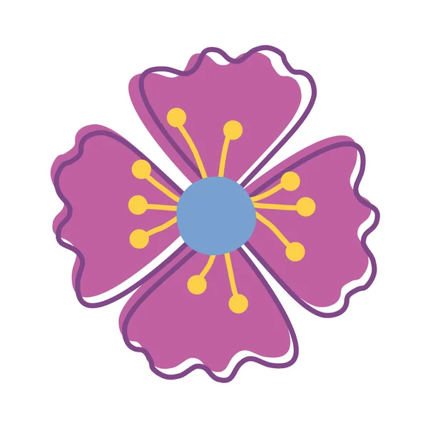 Paarse bloementuin — Stockvector