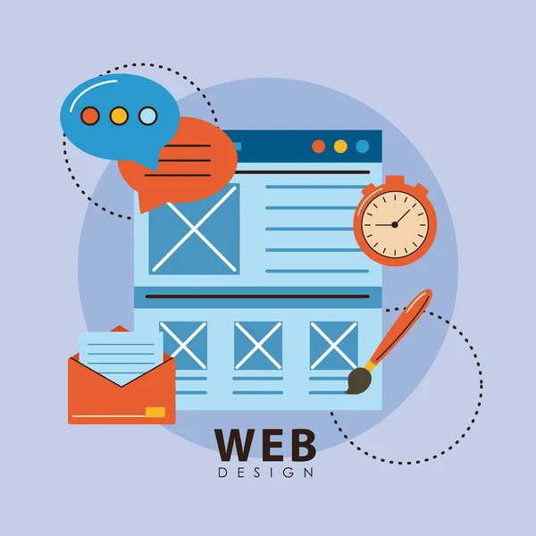 Template en webdesign — Stockvector
