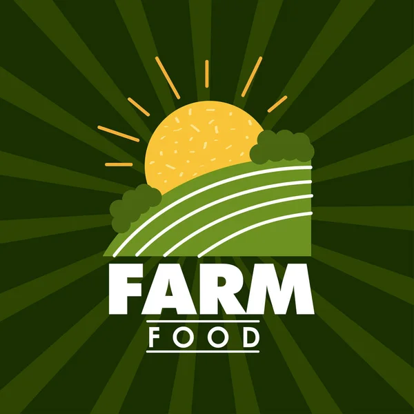 Farm food poster — Stock Vector