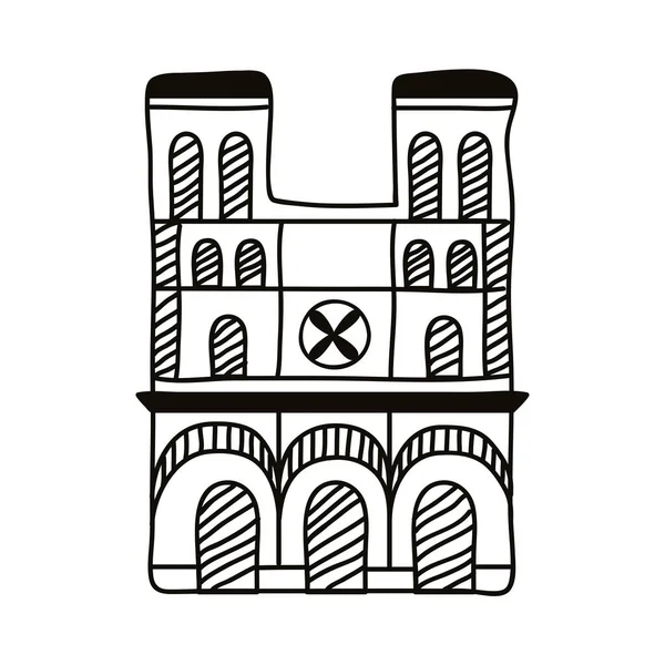 Notre Dame Katedrali — Stok Vektör