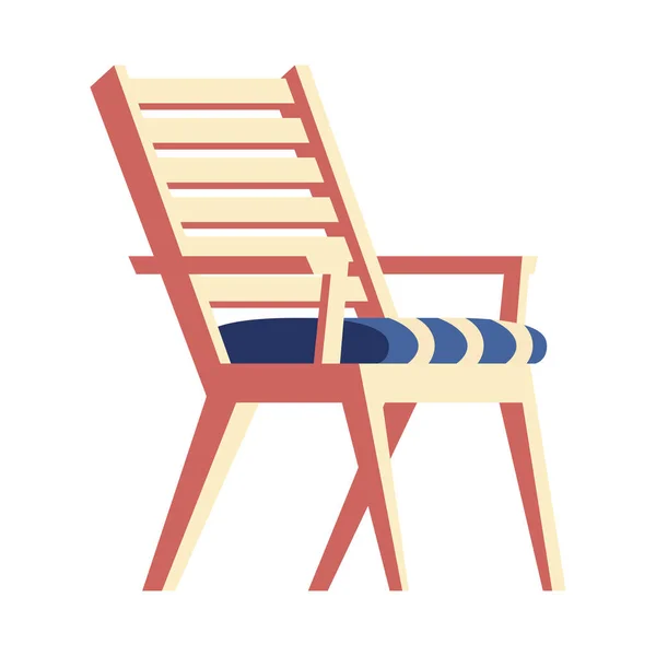 Picknickstuhl aus Holz — Stockvektor