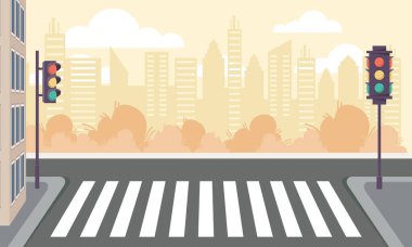 Yaya geçidi ve trafik ışıkları