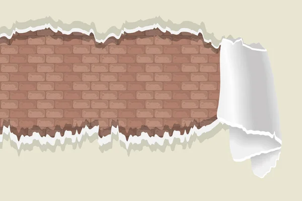 Mur brun détérioré — Image vectorielle