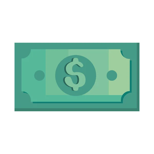 Billet argent dollar — Image vectorielle