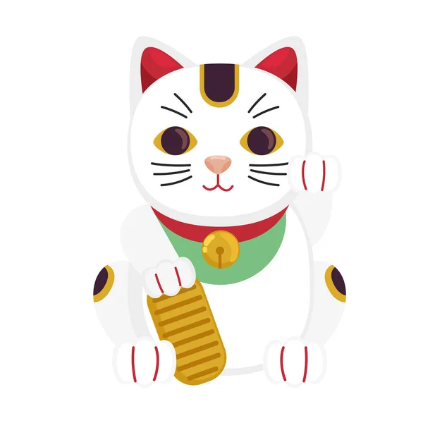 日本の招き猫 — ストックベクタ