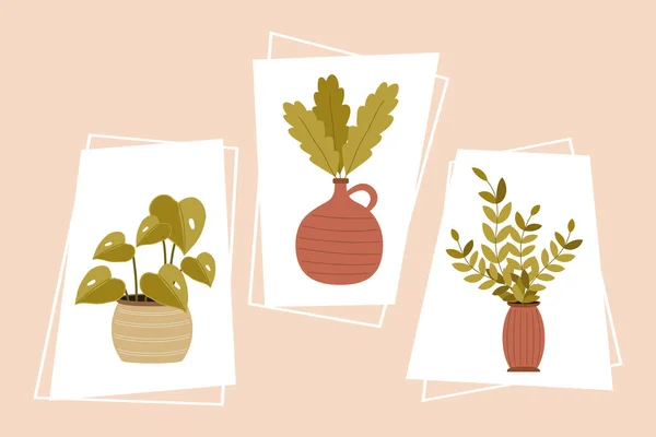 Pot plantes nature — Image vectorielle