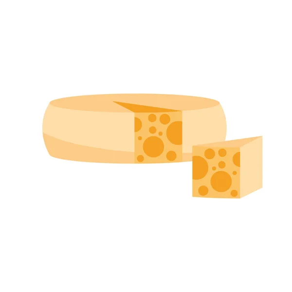 Roda de queijo delicioso — Vetor de Stock