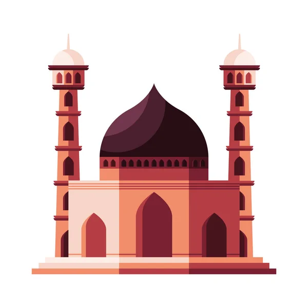 Temple muslim landmark — Stock Vector