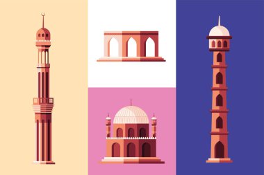 Müslüman kuleleri ve camiler