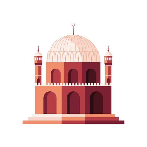 Мусульманский храм мечети — стоковый вектор