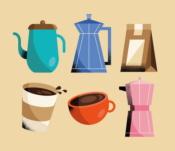 Différentes présentations de café — Image vectorielle