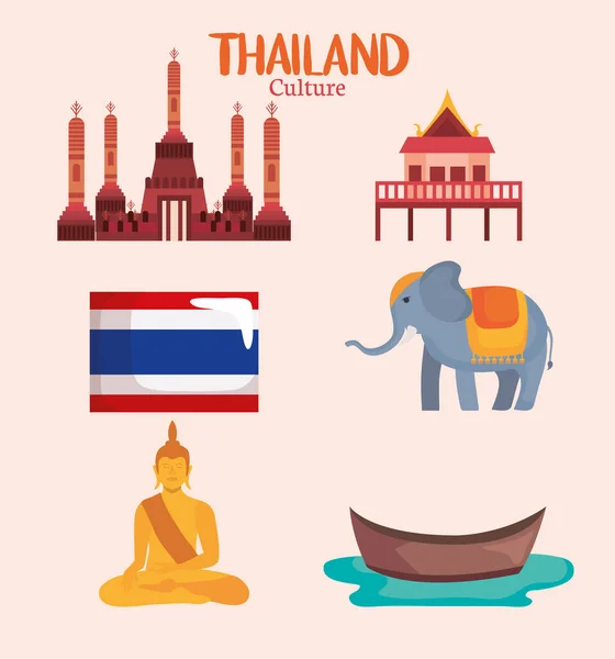 Tailandia símbolo conjunto — Archivo Imágenes Vectoriales