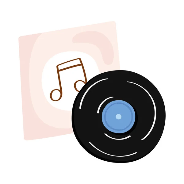 Musique vinyle icône — Image vectorielle