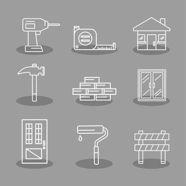 Construction icon collection — Stock Vector