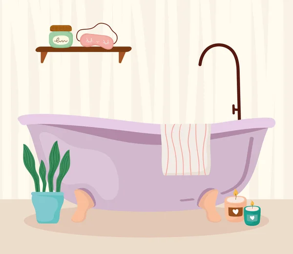 Lindo diseño de baño — Archivo Imágenes Vectoriales