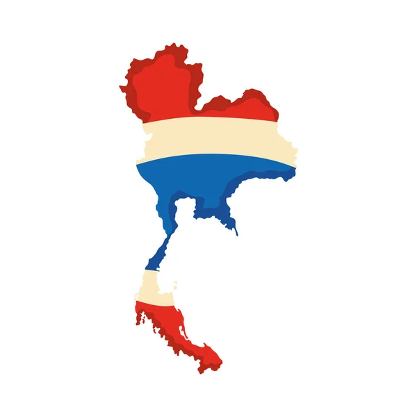 Thailand map kartografie — Stockový vektor