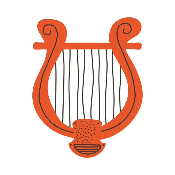 Greek lyre instrument — Stock Vector